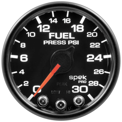 Autometer Spek-Pro 2 & 1/16" Fuel Press Gauge 30PSI