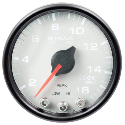 Autometer Spek-Pro 2 & 1/16" Nitrous Press Gauge 1600PSI