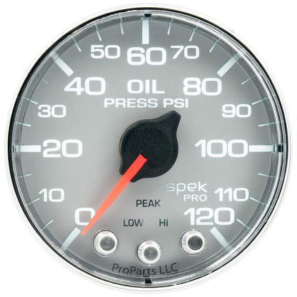 Autometer Spek-Pro 2 & 1/16" Oil Press Gauge 120PSI