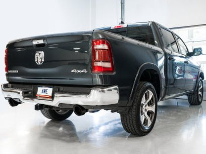 AWE 0FG Dual Rear Exit Exhaust (With Bumper Cutouts) w/ Diamond Black Tips 2019-2024 RAM 1500