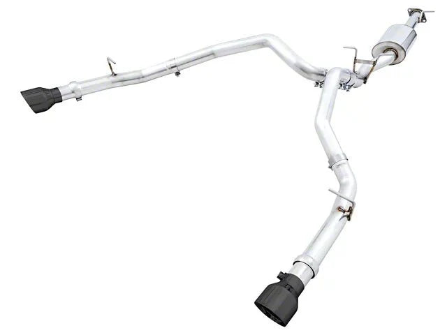 AWE 0FG Dual Rear Exit Exhaust (With Bumper Cutouts) w/ Diamond Black Tips 2019-2024 RAM 1500