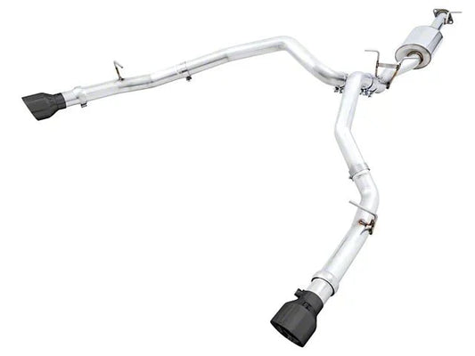 AWE 0FG Dual Rear Exit Exhaust (With Bumper Cutouts) w/ Diamond Black Tips 2019-2024 RAM 1500