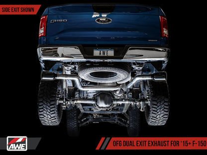 AWE 0FG Single Exit Catback Exhaust w/ Diamond Black Tips 2015-2020 Ford F-150