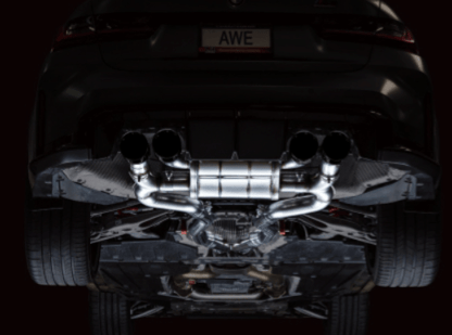 AWE SwitchPath Catback Exhaust w/ Diamond Black Tips 2021-2025 BMW M3 / M4