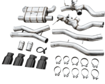 AWE SwitchPath Catback Exhaust w/ Diamond Black Tips 2021-2025 BMW M3 / M4