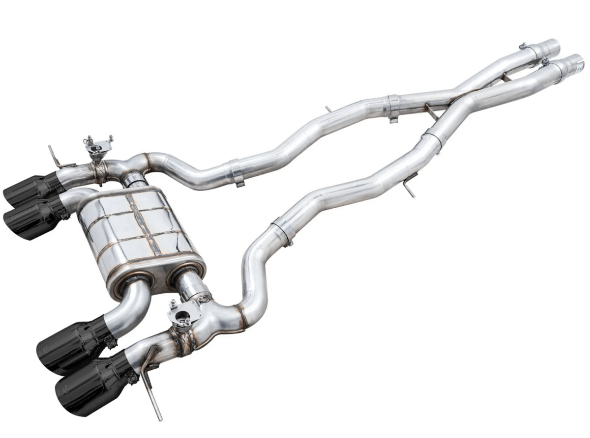 AWE SwitchPath Catback Exhaust w/ Diamond Black Tips 2021-2025 BMW M3 / M4