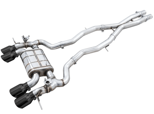 AWE SwitchPath Catback Exhaust w/ Diamond Black Tips 2021-2025 BMW M3 / M4