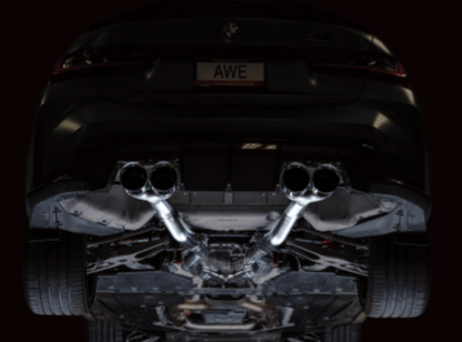 AWE Track Edition Catback Exhaust w/ Chrome Silver Tips 2021-2025 BMW M3 / M4