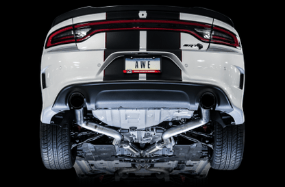 AWE Track Edition Catback Exhaust w/ Diamond Black Tips 2018-2023 Dodge Charger 6.4L / 6.2L