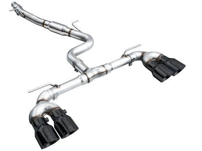 AWE Track Edition Catback Exhaust w/ Diamond Black Tips 2022-2024 Volkswagen Golf R