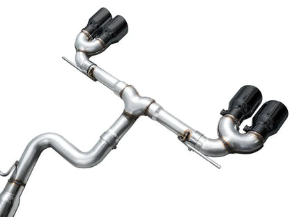 AWE Track Edition Catback Exhaust w/ Diamond Black Tips 2022-2024 Volkswagen Golf R