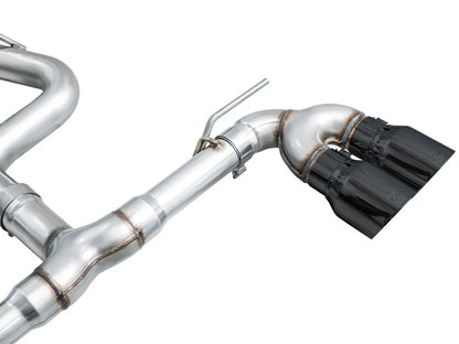 AWE Track Edition Catback Exhaust w/ Diamond Black Tips 2022-2024 Volkswagen Golf R