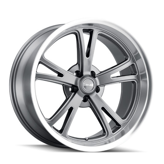 Ridler Wheels 606 Gloss Grey Machined | 18x8" +0mm | 5x120.65mm Wheel