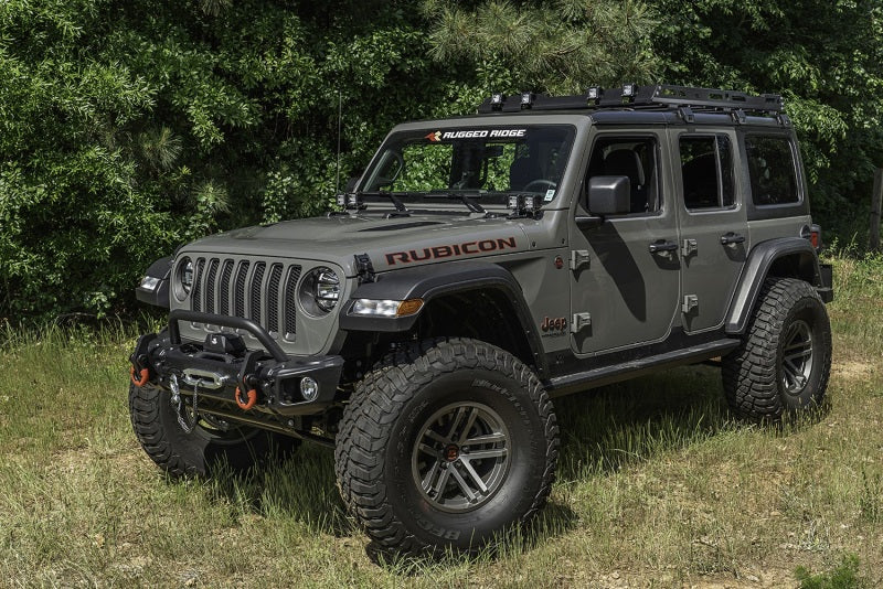 Rugged Ridge 11703.04 Black Front Tube Fender Flares for 18-26 Jeep JL/JT
