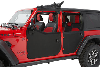 Bestop 51751-35 Rear Full 2Pc Soft Doors Black Diamond for 18-24 Wrangler JL 4DR