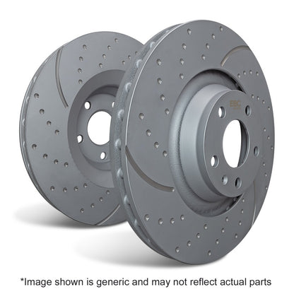 EBC Brakes GD7612 3GD Series Sport Slotted Rotors Fits CC Golf R GTI Passat S3