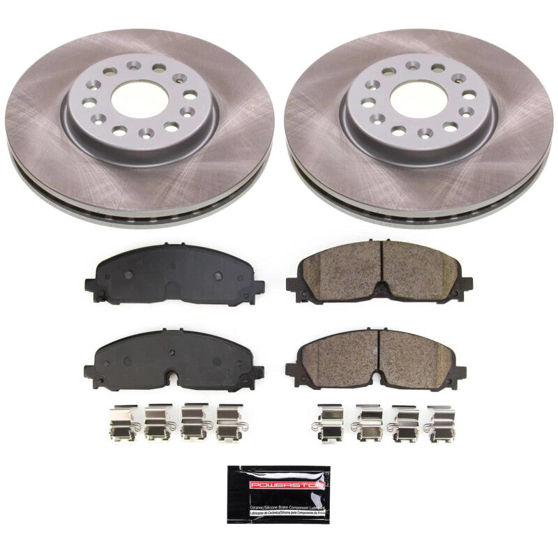 PowerStop 21-22 GMC Acadia Front Semi-Coated Rotor Kit (SC8739)