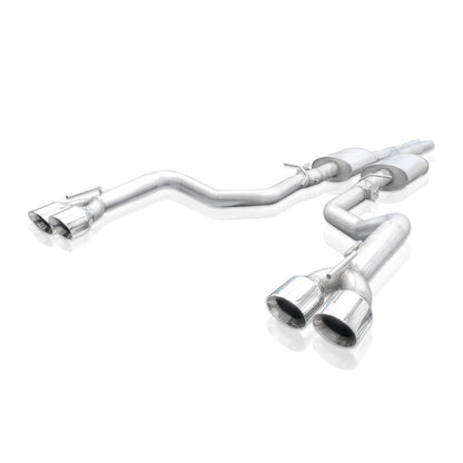 Stainless Works 3in Redline Catback X-Pipe w/ 4in Quad Tips | Dodge Challenger (15-19) (CHAL16CBR4)