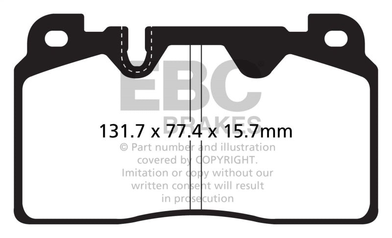 EBC DP32168C 12+ fits Audi Q5 2.0 Turbo (Brembo) Redstuff Front Brake Pads