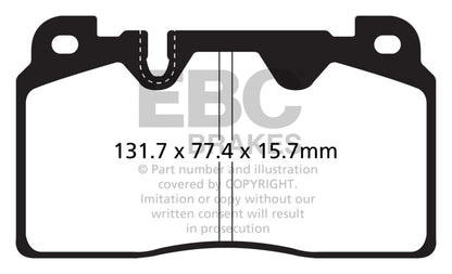EBC DP32168C 12+ fits Audi Q5 2.0 Turbo (Brembo) Redstuff Front Brake Pads