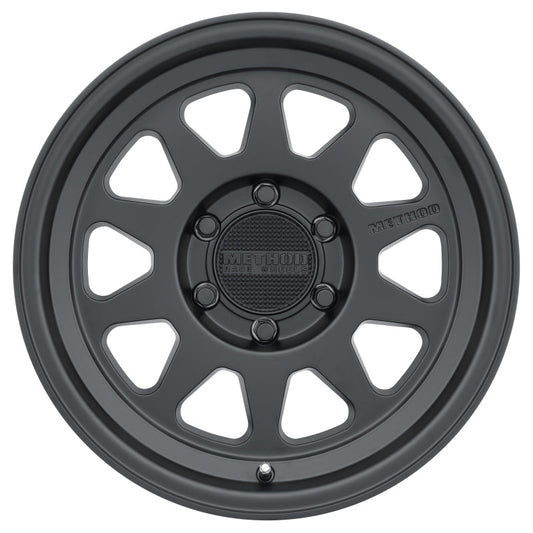 (set of 4) Method MR316 Matte Black | 17x8.5" +0mm | 6x5.5in Wheel