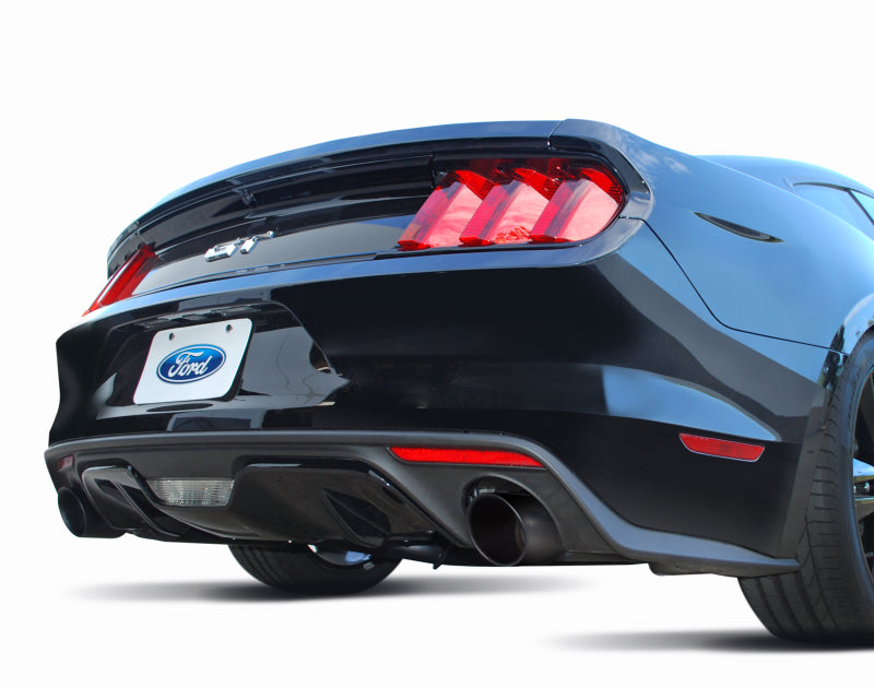 Gibson 3in Dual Cat-Back Exhaust | Ford Mustang GT 5.0L (15-17) Black Elite Ceramic (619013-B)