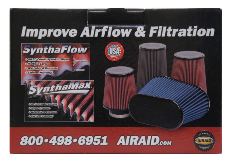 AIRAID 720-128 Universal Oval Air Filter 4.5" Flange for Custom Intake Use