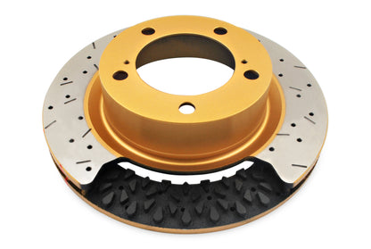 DBA Rear 4000 Series Drilled Wavy Rotor w/ Slv Hat | Volkswagen GTI (14-21) (DBA42809WSLVXD)