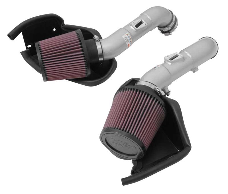 K&N Dual Silver Typhoon Short Ram Intakes | Infiniti Q50 (14-15) (69-7083TS)