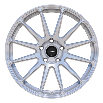 (set of 4) Konig Aeris Steel Silver | 18x8" +40mm | 5x114.3mm Wheel