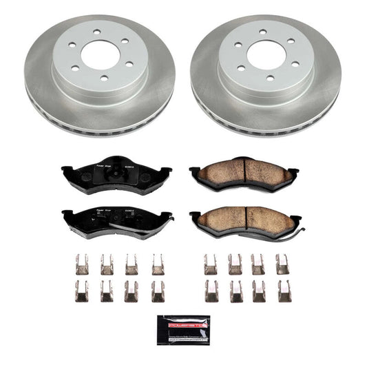 PowerStop 98-99 Dodge Durango Front Semi-Coated Rotor Kit (SC2138)