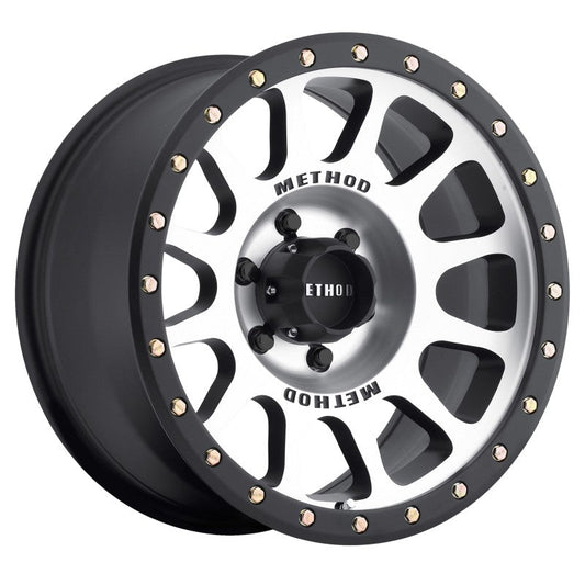 (set of 4) Method MR305 NV Machined - Matte Black Lip | 18x9" +0mm | 6x5.5in Wheel