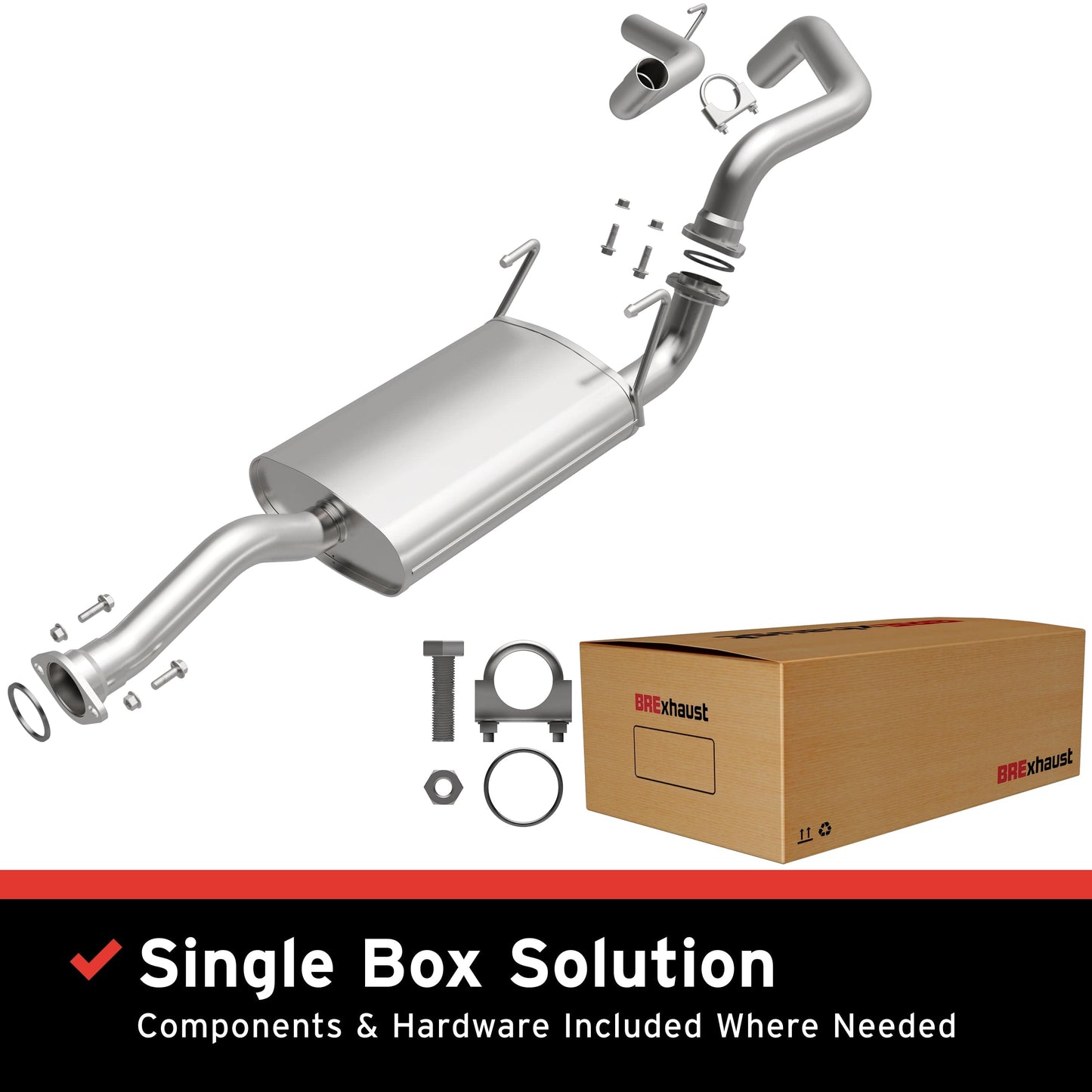 BRExhaust 1999-2002 Toyota 4Runner Direct-Fit Replacement Exhaust System