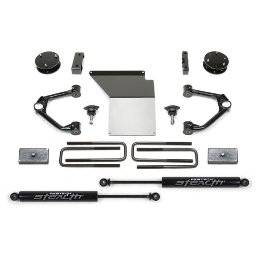 Fabtech 3" Budget Upper Control Arm System w/ Rear Stealth Shocks | GM C/K1500 Pickup (14-18) (K1070M)