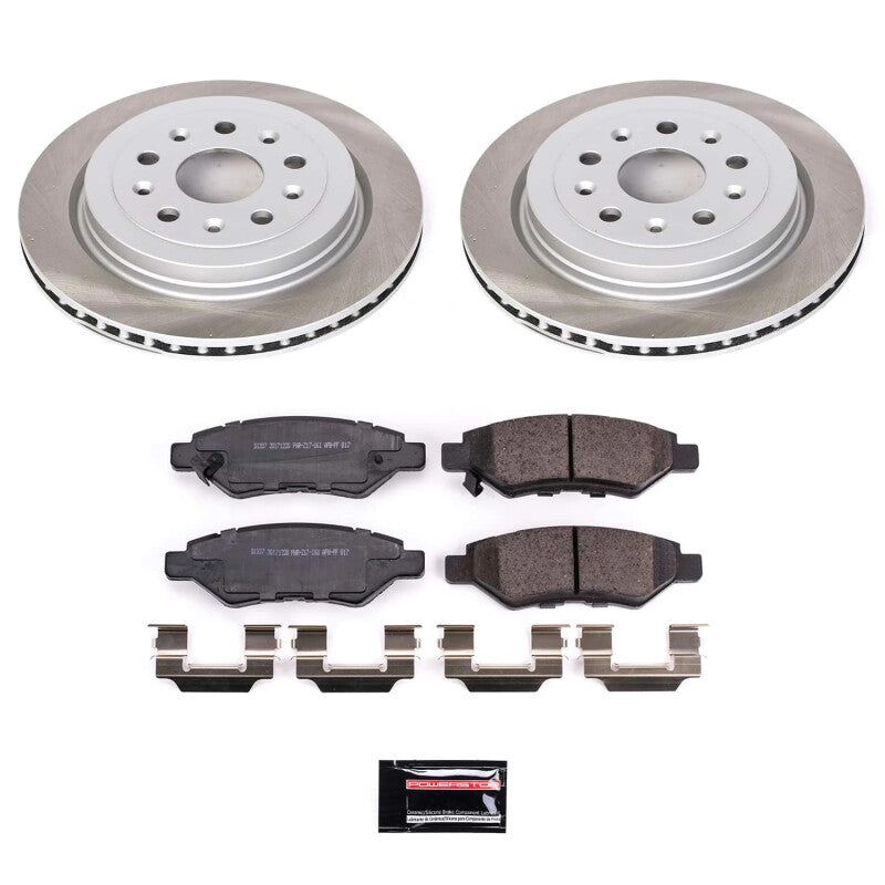 PowerStop 10-15 Chevrolet Camaro Rear Semi-Coated Rotor Kit (SC3072)