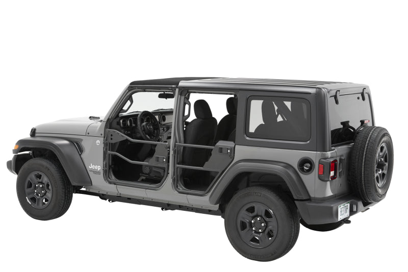 Bestop 51740-01 Front Element Tube Doors Matte Black for 20-25 Gladiator JL/JT