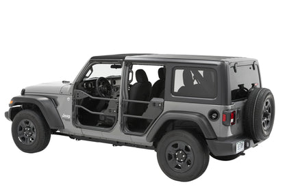 Bestop 51740-01 Front Element Tube Doors Matte Black for 20-25 Gladiator JL/JT