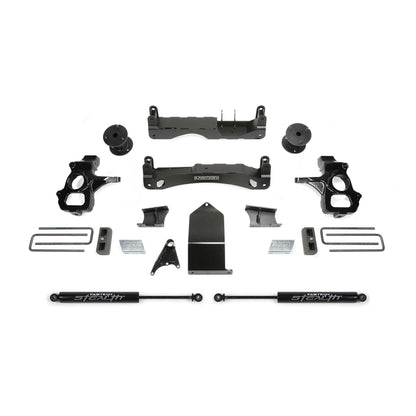 Fabtech 4" Basic System w/ Stealth w/ OE Forged Steel Upper Control Arms | GM C/K1500 Pickup (14-18) (K1116M)