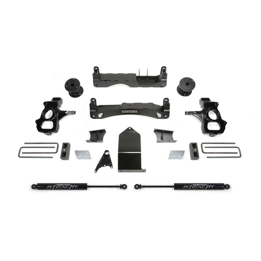 Fabtech 4" Basic System w/ Stealth w/ OE Forged Steel Upper Control Arms | GM C/K1500 Pickup (14-18) (K1116M)