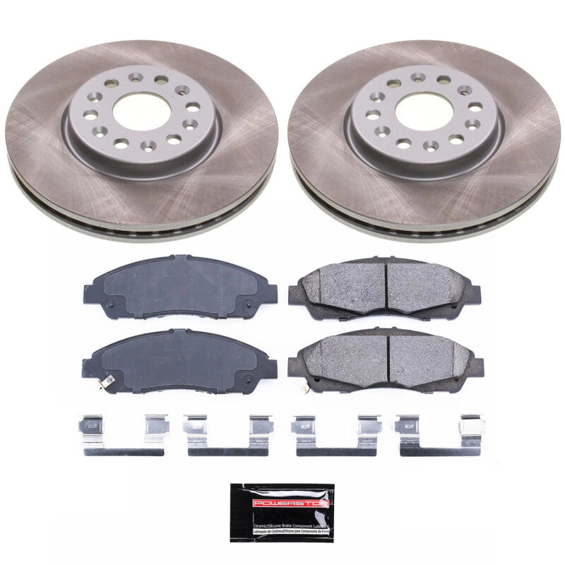 PowerStop 17-20 GMC Acadia Front Semi-Coated Rotor Kit (SC7409)