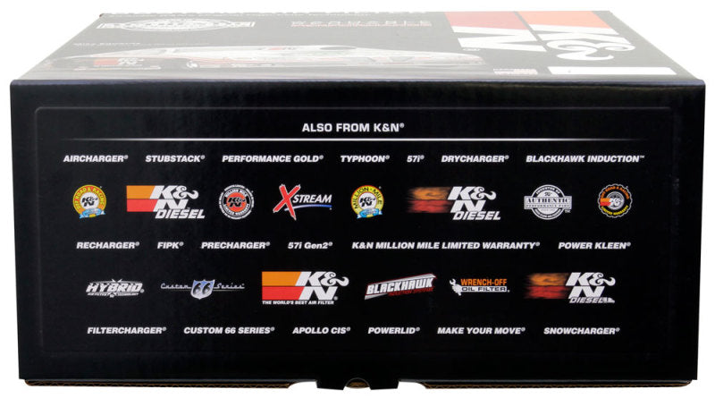 K&N 61-2000 Flow Control Custom Air Filter Assembly for Holley 2-Barrel Carburet