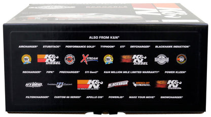K&N 61-2000 Flow Control Custom Air Filter Assembly for Holley 2-Barrel Carburet