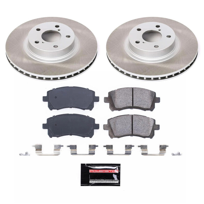 PowerStop 2000 Subaru Outback Front Semi-Coated Rotor Kit (SC1120)