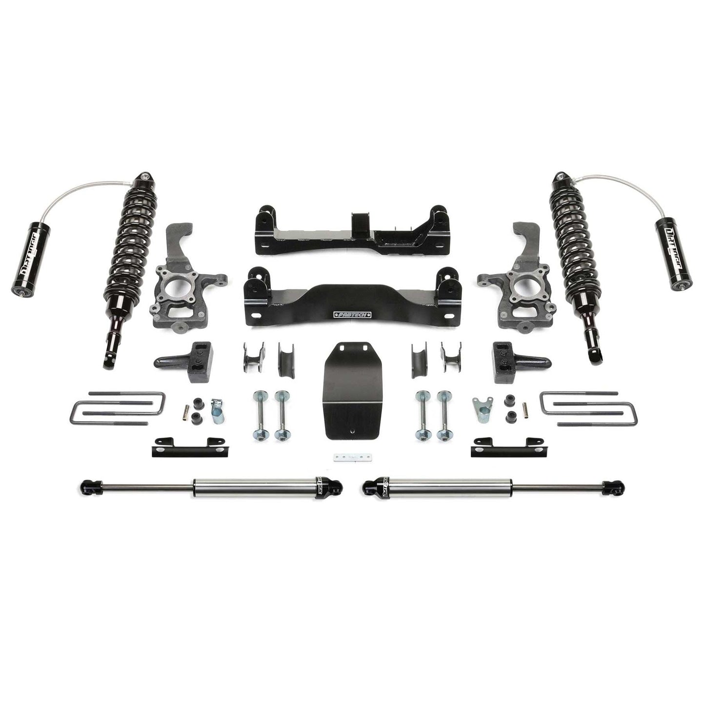 Fabtech 4" Performance System w/ DLSS 2.5" Center Outlet Resi & Rear DLSS | Ford F150 4WD (09-13) (K2198DL)