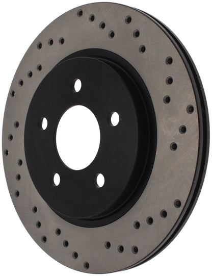 StopTech 128.61087L Sport Cross-Drilled Disc Brake Rotor for 05-14 Mustang