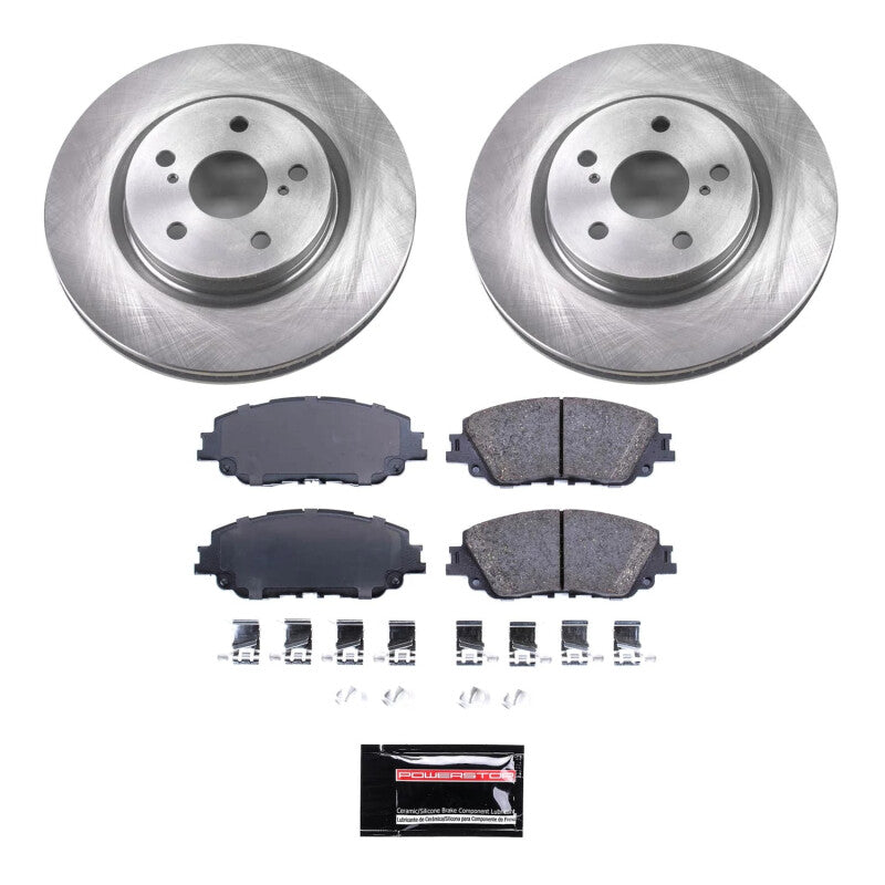 PowerStop 21-23 Toyota Venza Front Semi-Coated Rotor Kit (SC7895)