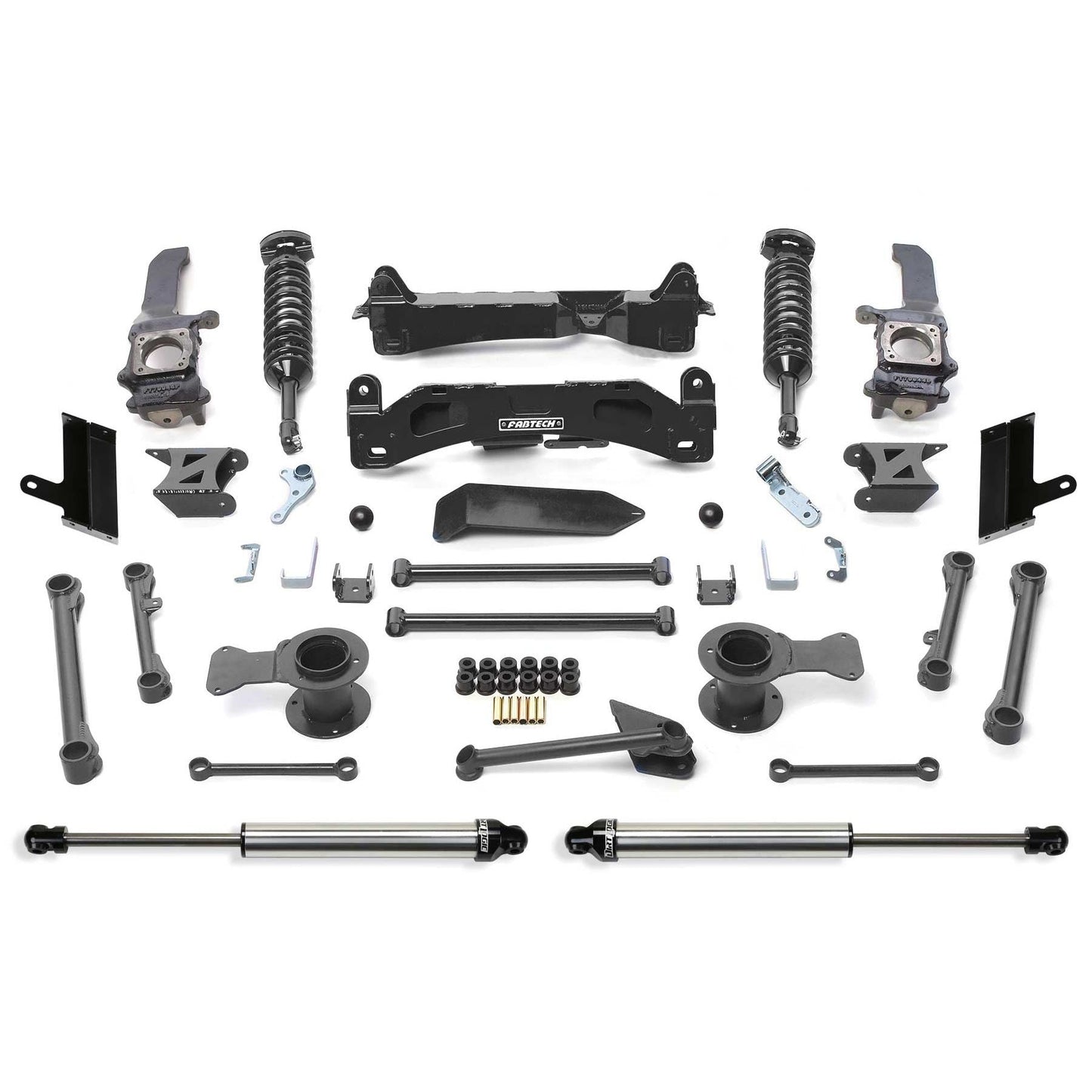 Fabtech 6" Performance Exhaust System w/ Drilled & Slotted 2.5in Cutout & 2.25in | Toyota 4Runner 4WD (10-15) (K7060DL)