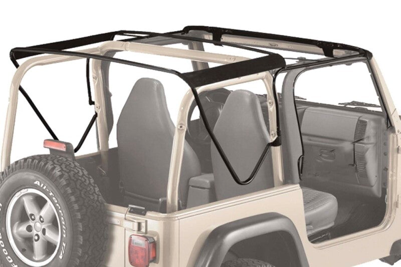Bestop 55002-01 Factory Style Soft Top Hardware Kit Black for 97-06 Wrangler TJ