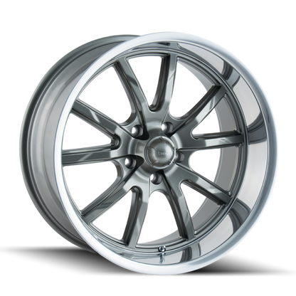 Ridler Wheels 650 Gloss Grey Polished | 20x10" +0mm | 5x127mm Wheel