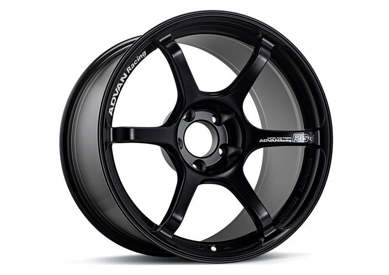 (set of 4) Advan RG-4 Semi Gloss Black | 18x9.5" +35mm | 5x114.3mm Wheels